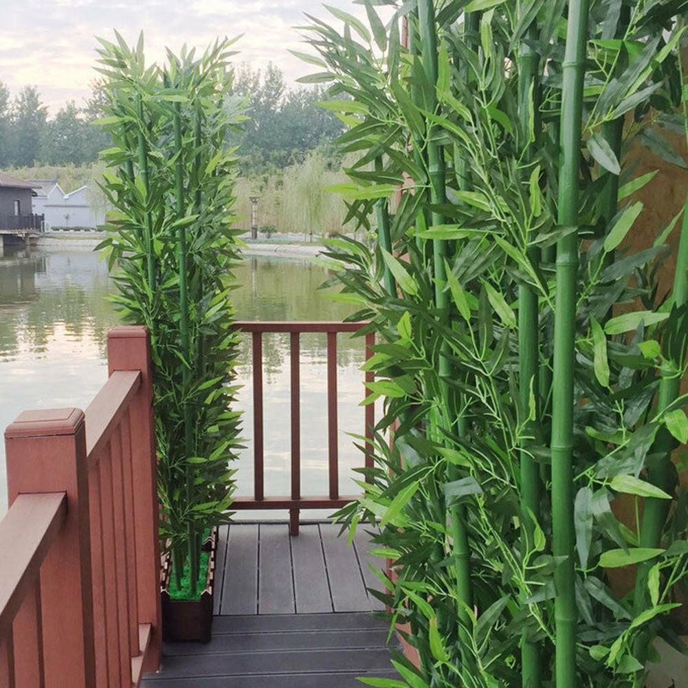 10pcs Artificial Green Bamboo  - Ficus Lyrata Tree ulasan dan harga