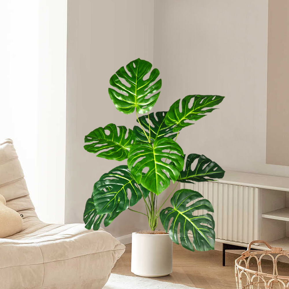 70-100cm Artificial Monstera T - Ficus Lyrata Tree ulasan dan harga